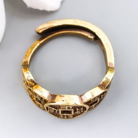Souvenir brass "Cash ring - five emperors" 2.1x2.1 cm-3