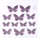 Set for decorating "butterflies" two -layer, set 12 pcs, color purple