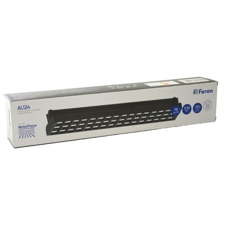 Single -phase track lamp Feron AL124, IP40, LED, 3x30 W, 547x103x75 mm, Black color-8