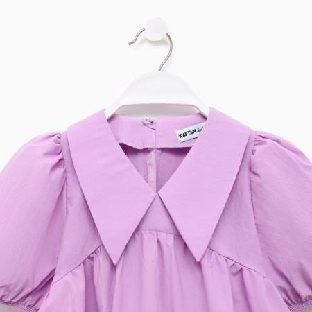 Baby dress with collar Kaftan, size 36 (134-140 cm), lilac color-7
