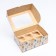 Packaging for 6 cupcakes with the “New Year's Post” window, 25 x 17 x 10 cm, 1 pc.