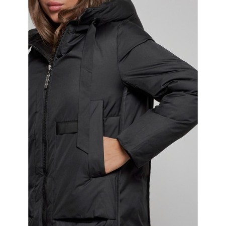 Coat insulated winter female, size 42, black color-10