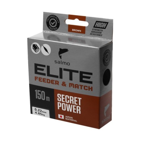 Monophile Lines Salmo Elite Feeder & Match, diameter 0.22 mm, test 4.65 kg, 150 m, brown-1
