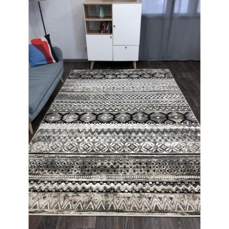 Rectangular carpet Merinos Ibiza, size 160x230 cm, color beige-black-3