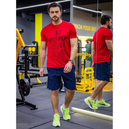Sports T -shirt male ise, size 48, red color-3