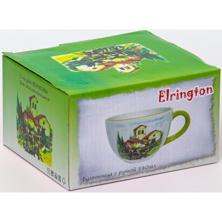 Broth with an Elrington handle "Italian courtyard", 580 ml-2