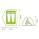 The semi-automatic tent is 2 seats. Norfin zope 2 nf