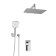The wasserkraft A16069 shower system, built -in, tropical shower, shower, chromium