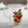 Glass Glass "Tropical Birds", 250 ml, MIX drawing