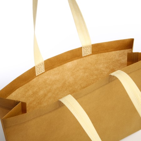 Household bag without fastening, mustard color-2