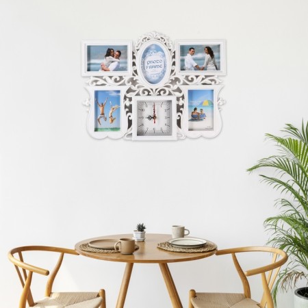 Wall clock, series: photo frames, "emina", smooth move, 49 x 36 cm-3