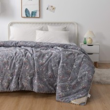 Holly blanket, size 200x220 cm, gray color
