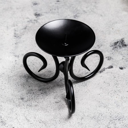 Summary "Vesel N" metal per 1 candle, 9.5x7.6 cm, black-2