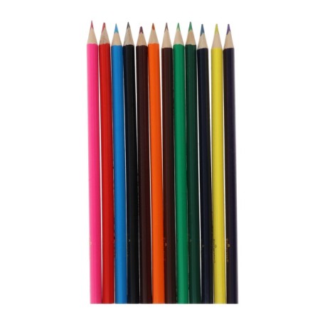 Pencils of colored 12 colors "Princess", wooden building, triangular-1