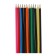 Pencils of colored 12 colors "Princess", wooden building, triangular