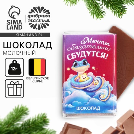 Milk chocolate 12 g with a prediction of "dreams"