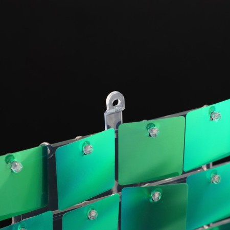 Panel with sequins for photo zones, square, 30*30cm, green color-3