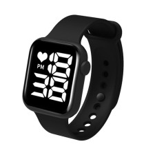 Watches electronic watches, silicone strap, black