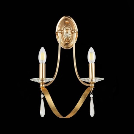 Wall lamp EVOLUCE. Sle120211-02. Filatta. 2x40 watts, E14, 26x33 cm, color French gold-3