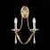 Wall lamp EVOLUCE. Sle120211-02. Filatta. 2x40 watts, E14, 26x33 cm, color French gold