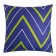 Pillowcase Ethel "Green-blue zigzags" 70x70, Poplin, 125 g/m2