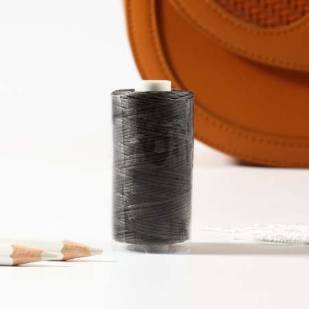The threads are waxed, flat, 210d/16, 1 mm, 50 ± 2 m, graphite color-3