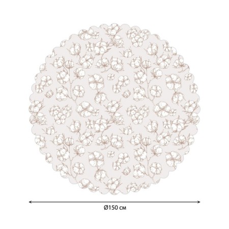 Tables on the table "Cotton", Round, Saten, D = 150 cm-1
