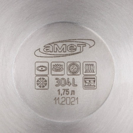 Boil for boiling milk, 1.75 l, d = 16 cm, with a heat distribution layer, glass cover, induction-3