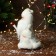 Santa Claus "In a patterned fur coat with a flashlight" 19 cm, silver