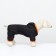 Overalls for animals, without lining, size L, black-orange
