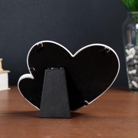 Frame d/photo plastic 2 hearts white 10*12, 6*8 cm-3