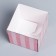 Gift box for flowers with PVC lid, packaging, pink stripes, 12 x 12 x 12 cm