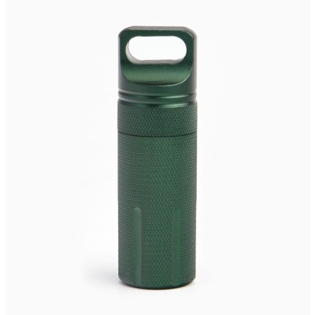 Waterproof keychain container for little things, olive, 11 cm-1