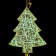 New Year's suspension with the backlight "Christmas tree" 11 × 67 cm, gold