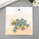 Decor for creativity plastic "Blue flower" set of 20 pcs 1.2x1.2 cm