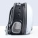 Backpack for carrying animals, laying out, 32 x 84 x 44 cm, black/transparent