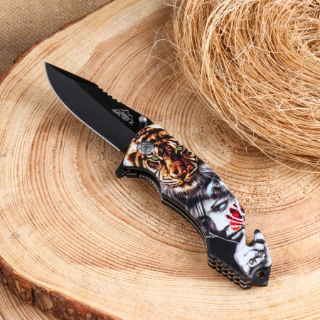 Folding "Tiger" knife 19.5cm, blade 85mm/1.2mm, mix-20