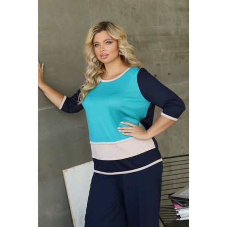Female jumper, size 52, turquoise color-7