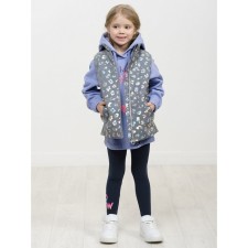 Vest for girls, height 110 cm, silver color