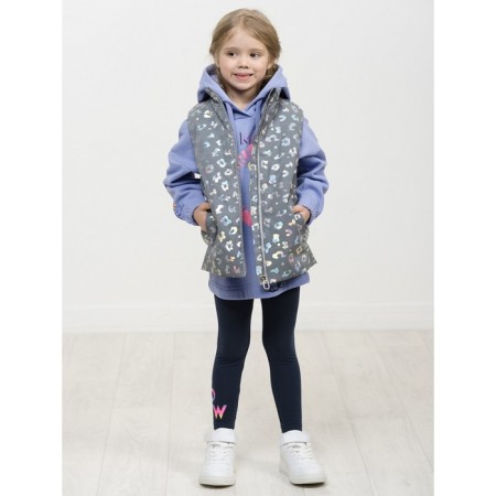 Vest for girls, height 110 cm, silver color