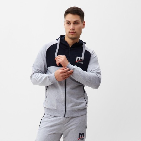 Male costume (sweatshirt/pants), black/gray melange, size 46 (m)-1