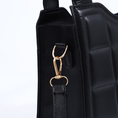 Bag Female Tout with zipper, black color-4