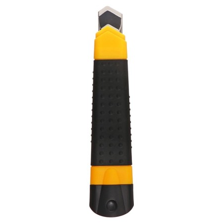 Chancellery knife 18mm, plastic, latch, 2 pieces of blades, TOP-3