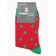 Men's socks "Small green Christmas trees", red color, rr 39-44