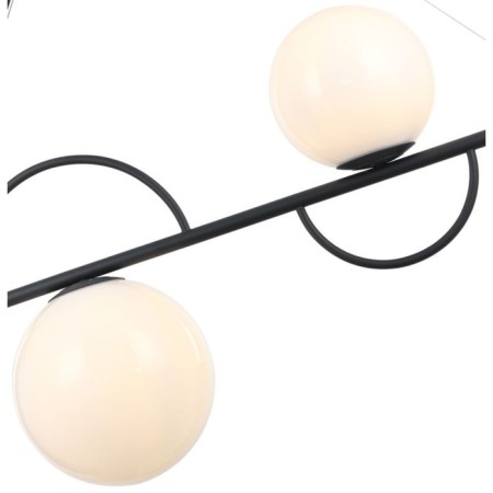 Suspended lamp Vine 2XE27 40W, size 25x91x75.5-150 cm, black color-1