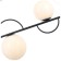 Suspended lamp Vine 2XE27 40W, size 25x91x75.5-150 cm, black color