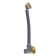 Bath siphon Wasserkraft A206, 1 1/2 ", overflow, click/clack, brass/PVC, gold
