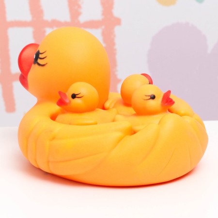 A set of bathing toys in the bath "Mom Duck and three ducks" 4 pcs, rubber, 13 x 6 cm-2