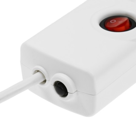 Luazon Lighting network filter, 5 outlets, 3 m, 3500 W, 3x1 mm2, 16 A, 220 V, with a fuse, white-5