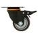 Furniture wheel Cappio d = 75, on the site, with a stop, rotary, TPR coating